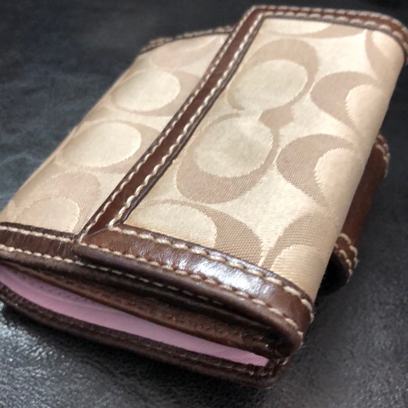 Coach Canvas Leather Trim Wallet - Picture 4 of 8